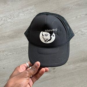 Signed Vintage Steve-o Black Trucker Hat